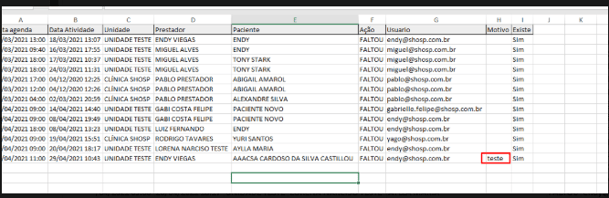 Agendamento - cancelamento - 4