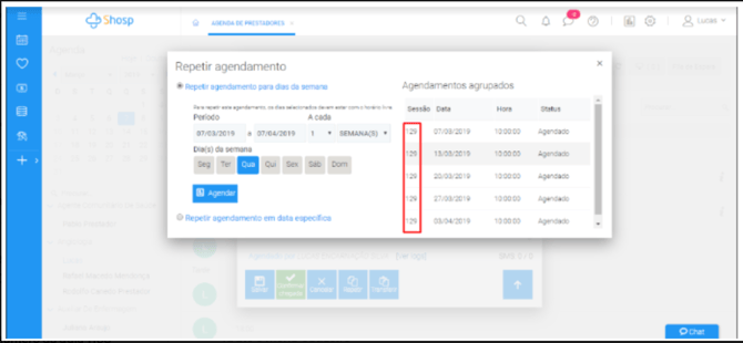 Como Migrar o Agendamento de uma Sessão de uma Guia - img 1