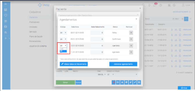 Como Migrar o Agendamento de uma Sessão de uma Guia -img 6