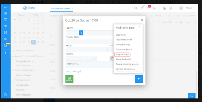 Como bloquear um horário livre para agendamento - img 2