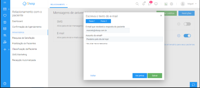 Como enviar uma mensagem de aniversário para os Pacientes - IMG 8