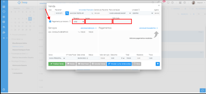Como realizar venda, emitir Nota Fiscal e Recibo no nome de terceiros - img 1