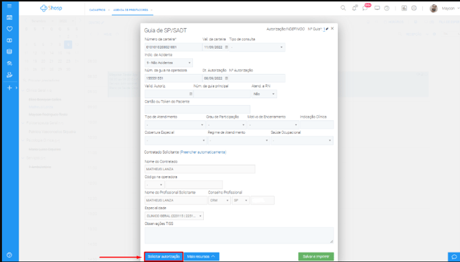 Como solicitar a autorização dos procedimentos - img 8