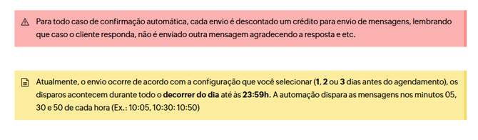 Como utilizar a Confirmação de Agendamento - obs