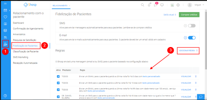 Como utilizar a Fidelização de Pacientes IMG 1