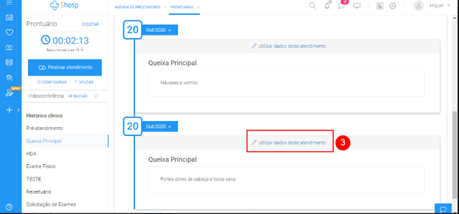 Como utilizar dados dos atendimentos anteriores no prontuário - img 2