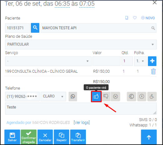 Como utilizar o Whatsapp para confirmação de agendamento - IMG 4