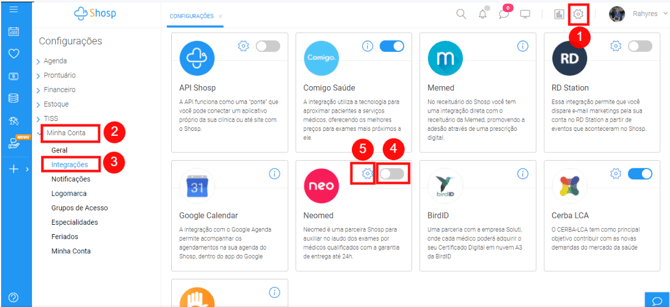Imagem 1 - ativar integração