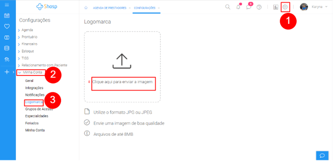 Imagem 1 - inserir logomarca