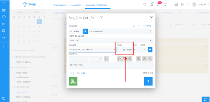 Imagem 10 - visualização do serviço