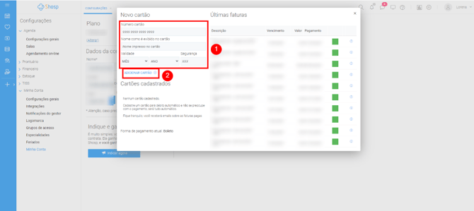 Imagem 2 - adicionar cartão