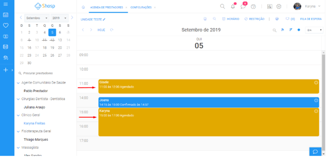 Imagem 2 - agenda dia seguinte