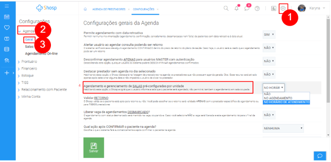 Imagem 3 - configurando salas