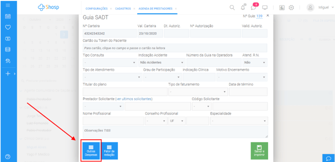 Imagem 8 - utilizar outras despesas