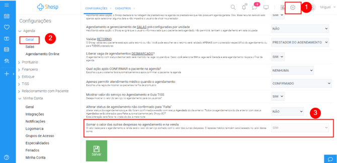 Imagem 9 - incluir valor dos custos adicionais